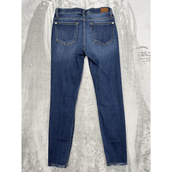 Judy Blue Skinny Fit Jeans Womens 5/27 27x26Blue Stretch Denim Pants Distressed - Picture 7 of 8